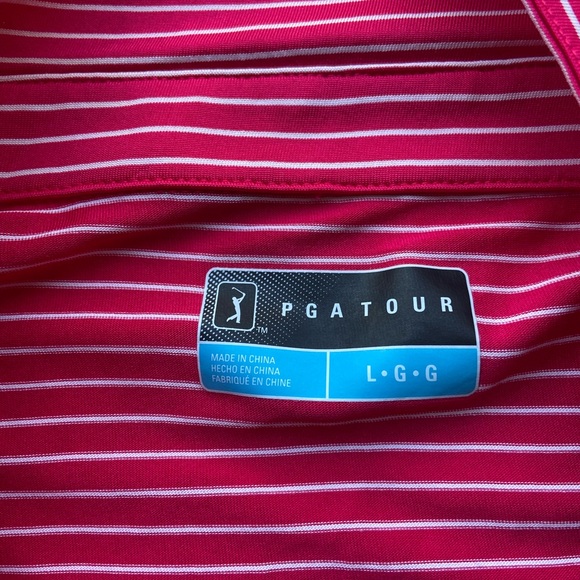 PGA Tour shirt large pink n white Golf Polo - Picture 2 of 3